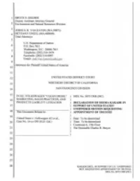Declaration of Seema Kakade in Support of United States' Unopposed Motion Requesting Appointment of Trustee