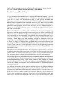 Early Medieval Farming Communities in Northern Francia: Material Culture, Identity and Socio-Economic Structure of Rural Settlements, Ca