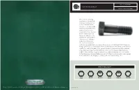 Structural Bolts TECHNICAL DATA SHEET
