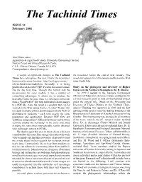 View the PDF File of the Tachinid Times, Issue 14