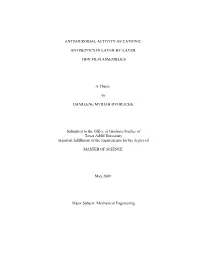 Antimicrobial Activity of Cationic