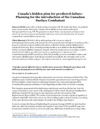 Canada's Hidden Plan for Predicted Failure