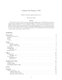 Citation File Format (CFF)