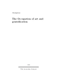 The Occupation of Art and Gentrification