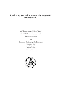 A Multiproxy Approach to Studying Lake Ecosystems in the Mesozoic