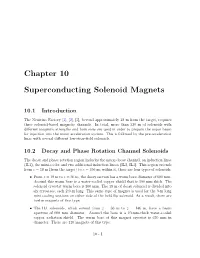 Chapter 10 Superconducting Solenoid Magnets
