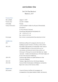 Curriculum Vitæ