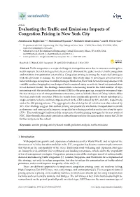 Evaluating the Traffic and Emissions Impacts of Congestion Pricing In