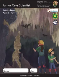Junior Cave Scientist Cave and Karst Program Activity Book Ages 5 – 12+