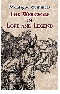 The Werewolf in Lore and Legend Plate I