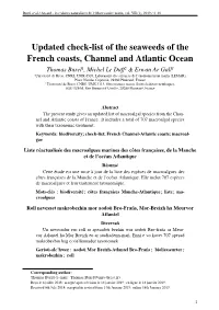 Updated Check-List of the Seaweeds of the French Coasts, Channel And
