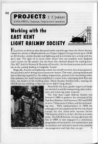 Working with the EAST KENT LIGHT RAILWAY SOCIETY