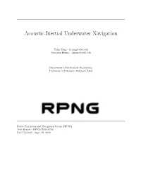 Acoustic-Inertial Underwater Navigation