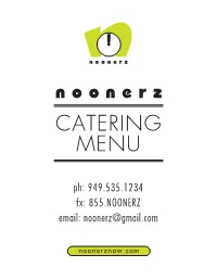 Catering Menu