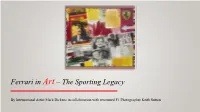 Ferrari in Art – the Sporting Legacy