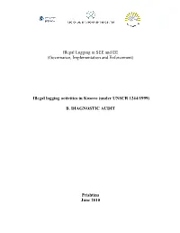 Illegal Logging in Kosovo (Under UNSCR 1244/1999): Diagnostic Audit