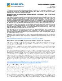 Important News Snippets Jun 18, 2020 Research@Bracepl.Com