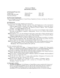 Professional Preparation Virginia Tech Fisheries Science B.Sc