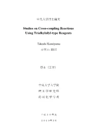 Studies on Cross-Coupling Reactions Using Trialkylsilyl-Type Reagents