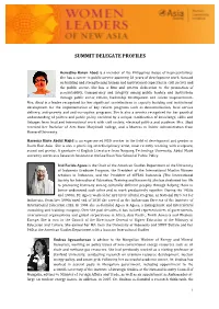 Summit Delegate Profiles