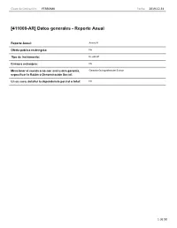 [411000-AR] Datos Generales - Reporte Anual