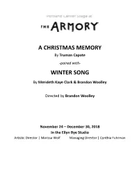 A Christmas Memory Winter Song