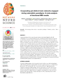 A Meta-Analysis of Functional MRI Results