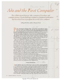 Ada and the First Computer