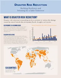 Disaster Risk Reduction Building Resilience and Investing for a Safer Tomorrow