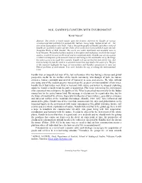 M. K. Gandhi's Concern with Environment