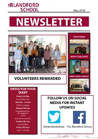 May 2018 NEWSLETTER
