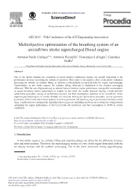 Multiobjective Optimization of the Breathing System of an Aircraft Two Stroke Supercharged Diesel Engine