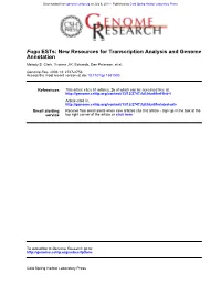 New Resources for Transcription Analysis and Genome Fugu