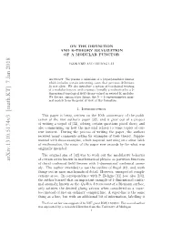 On the Definition and K-Theory Realization of a Modular Functor