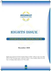 Rights Issue
