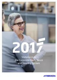 Statement on the Corporate Governance and Steering System