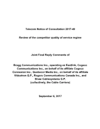 Telecom Notice of Consultation 2017-49 Review of the Competitor