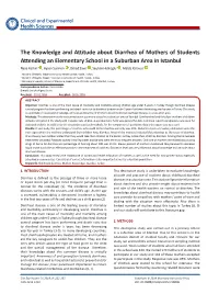 The Knowledge and Attitude About Diarrhea of Mothers of Students