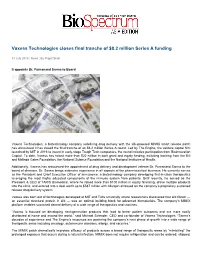 Vaxess Technologies Closes Final Tranche of $8.2 Million Series a Funding