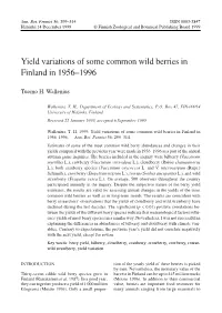 Yield Variations of Some Common Wild Berries in Finland in 1956–1996
