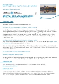 ARRIVAL and ACCOMMODATION Also Available On