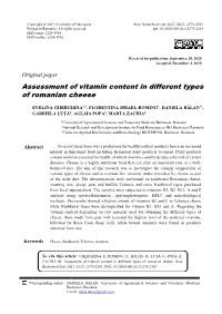 Assessment of Vitamin Content in Different Types of Romanian Cheese