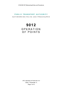 Operation of Points