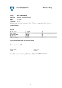 V Hasvik Kommune Møteinnkalling