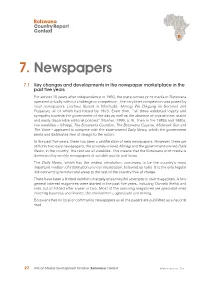 African Media Development Initiative: Botswana Context © BBC World Service Trust Figure 10: Total Number of Newspapers
