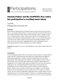 Amanda Palmer and the #LOFNOTC: How Online Fan Participation Is Rewriting Music Labels