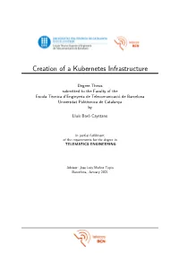 Creation of a Kubernetes Infrastructure
