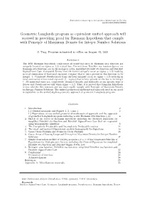 Geometric Langlands Program As Equivalent Unified Approach Will