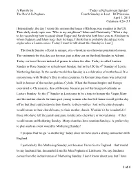 Lent A4 BCP Sermon