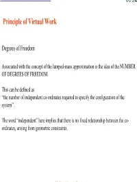 Principle of Virtual Work